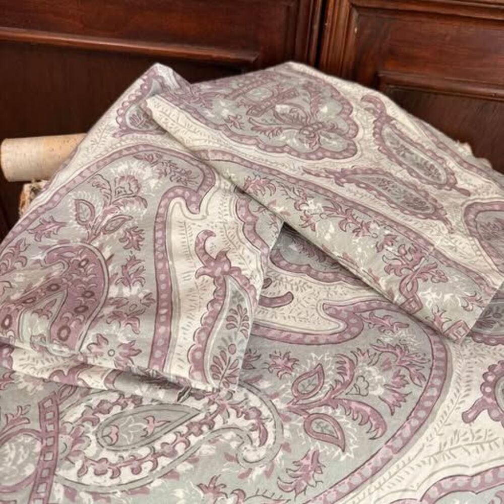 RARE Pottery Barn Ashlyn Paisley Full/Queen Duvet & Pillow Shams-Amethyst Gray